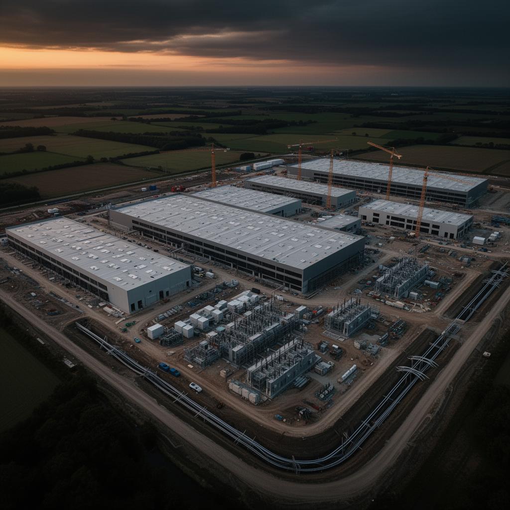 Hyperscale data center under construction